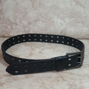 Mossy Oak Black Bonded Leather Mens Belt Size 32/34